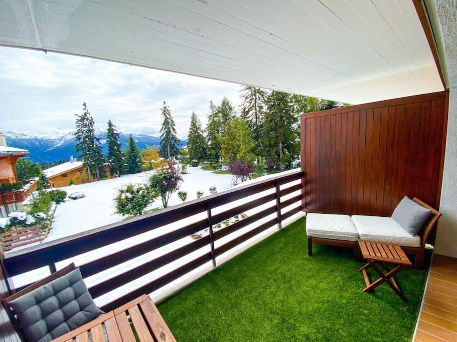 Apartment Cosy Au Calme Avec Terrasse Vue Sur Alpes Crans-Montana